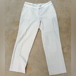 Willi Smith Vintage seersucker pants size 12 Summer pants white and tan